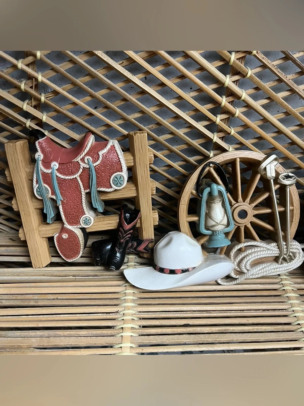 Vintage Burwood Home Interiors Southwest Western Wall Hanging Set